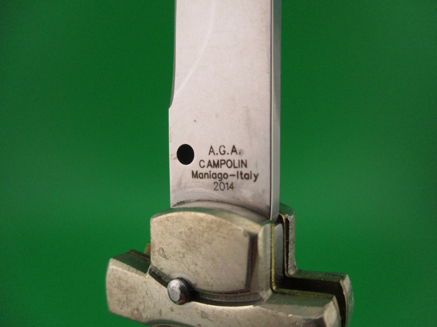 AGA CAMPOLIN MANIAGO ITALY 23cm Italian Ebony Maltese 2014 Lockback automatic knife