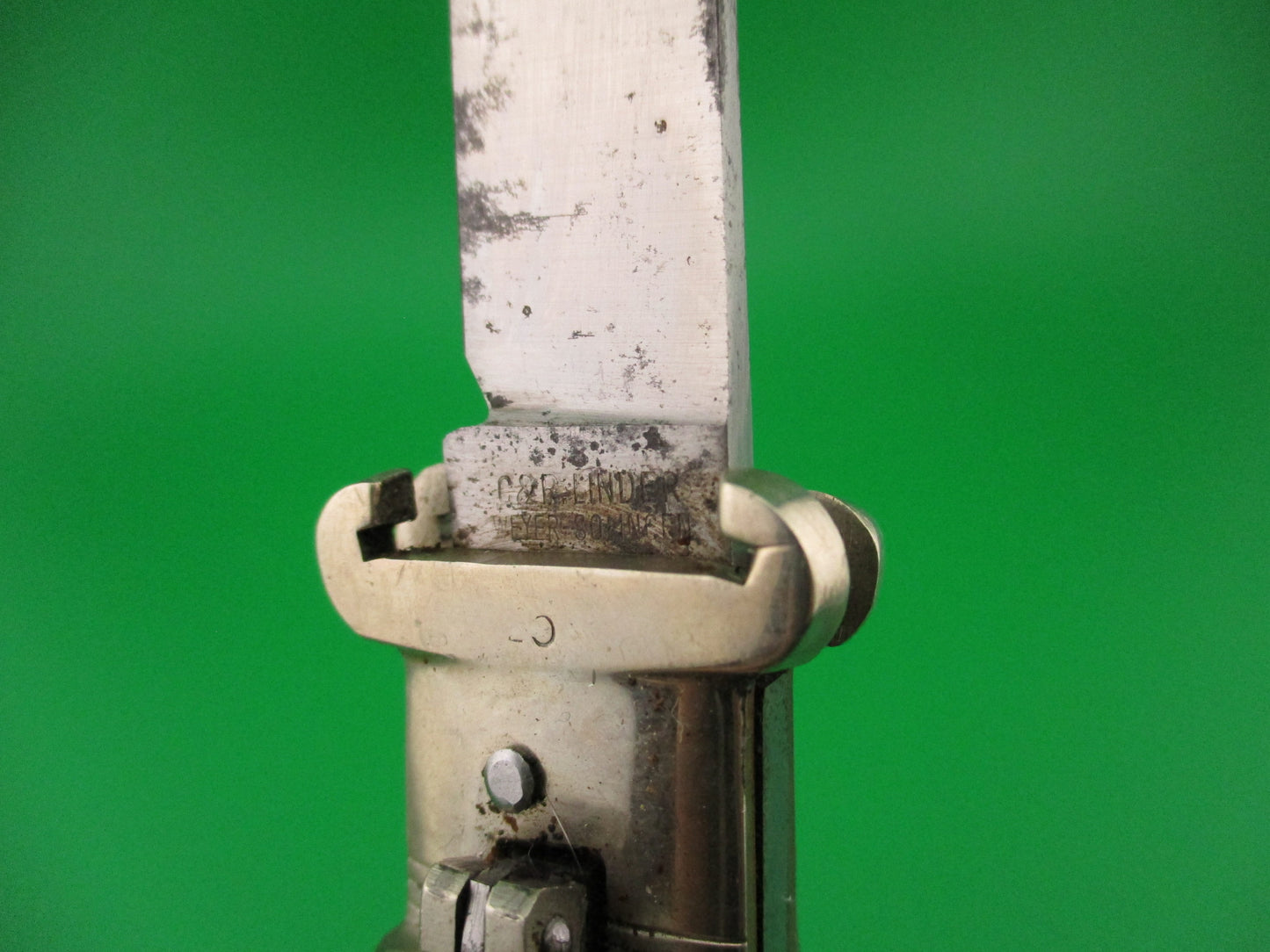 C&R LINDER WEYER SOLINGEN 11cm German Shell Puller Lever Stag automatic knife