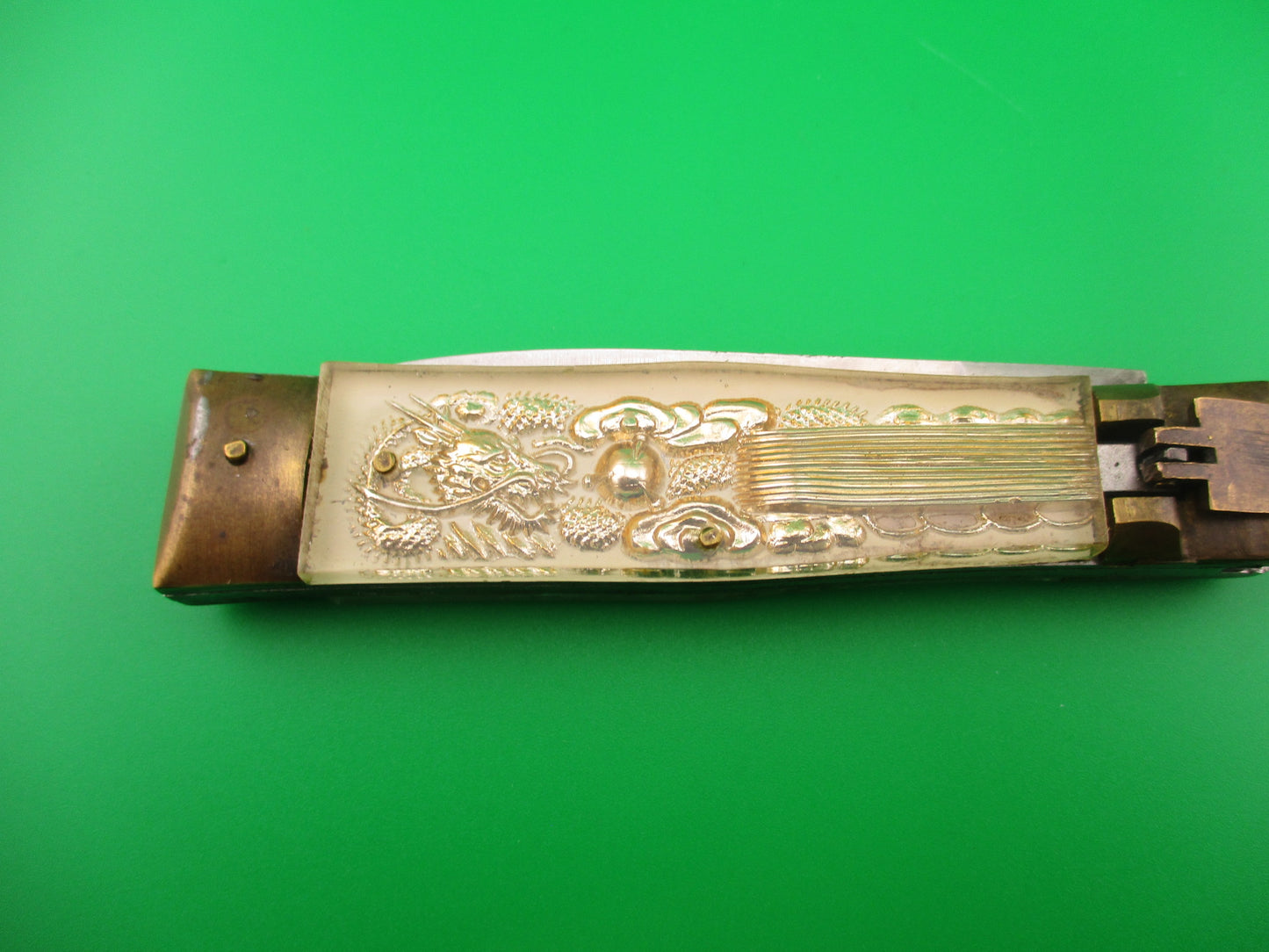 FES ROSTFREI 19cm Japanese Bullfighter Dragon Lever vintage automatic knife