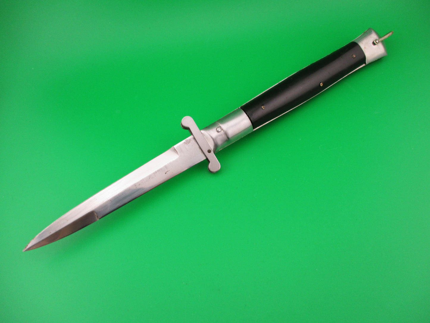 STAINLESS STEEL 27cm Japanese Rizzuto Swing guard Black step bolster vintage switchblade