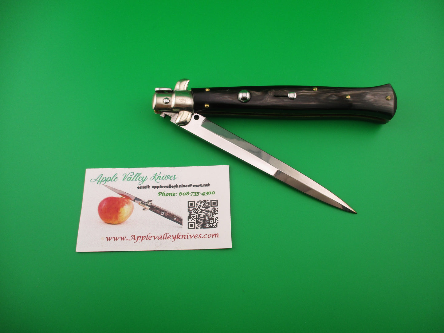 FRANK B ITALY 28cm Italian Stiletto Swivel bolster bayonet Fantail automatic knife