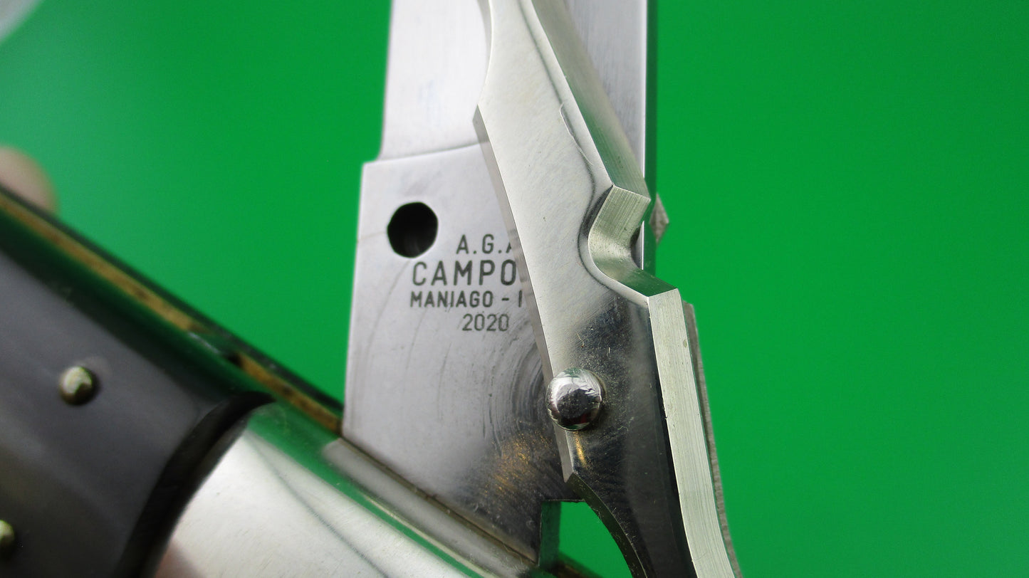 z AGA CAMPOLIN 33cm Italian Batwing Shield button automatic knife