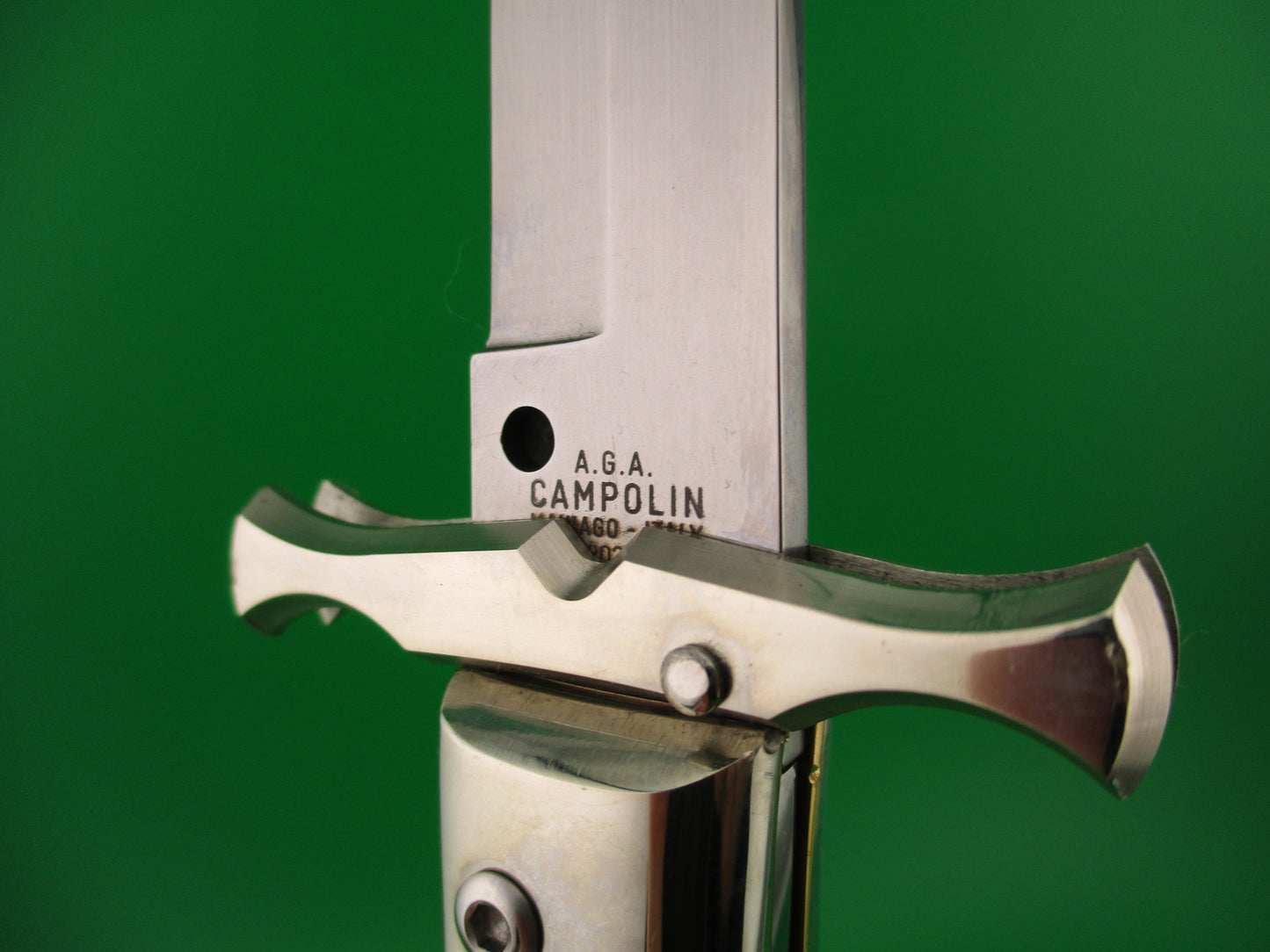 AGA CAMPOLIN MANIAGO ITALY 2020 33cm Italian Batwing Flush Shield button automatic