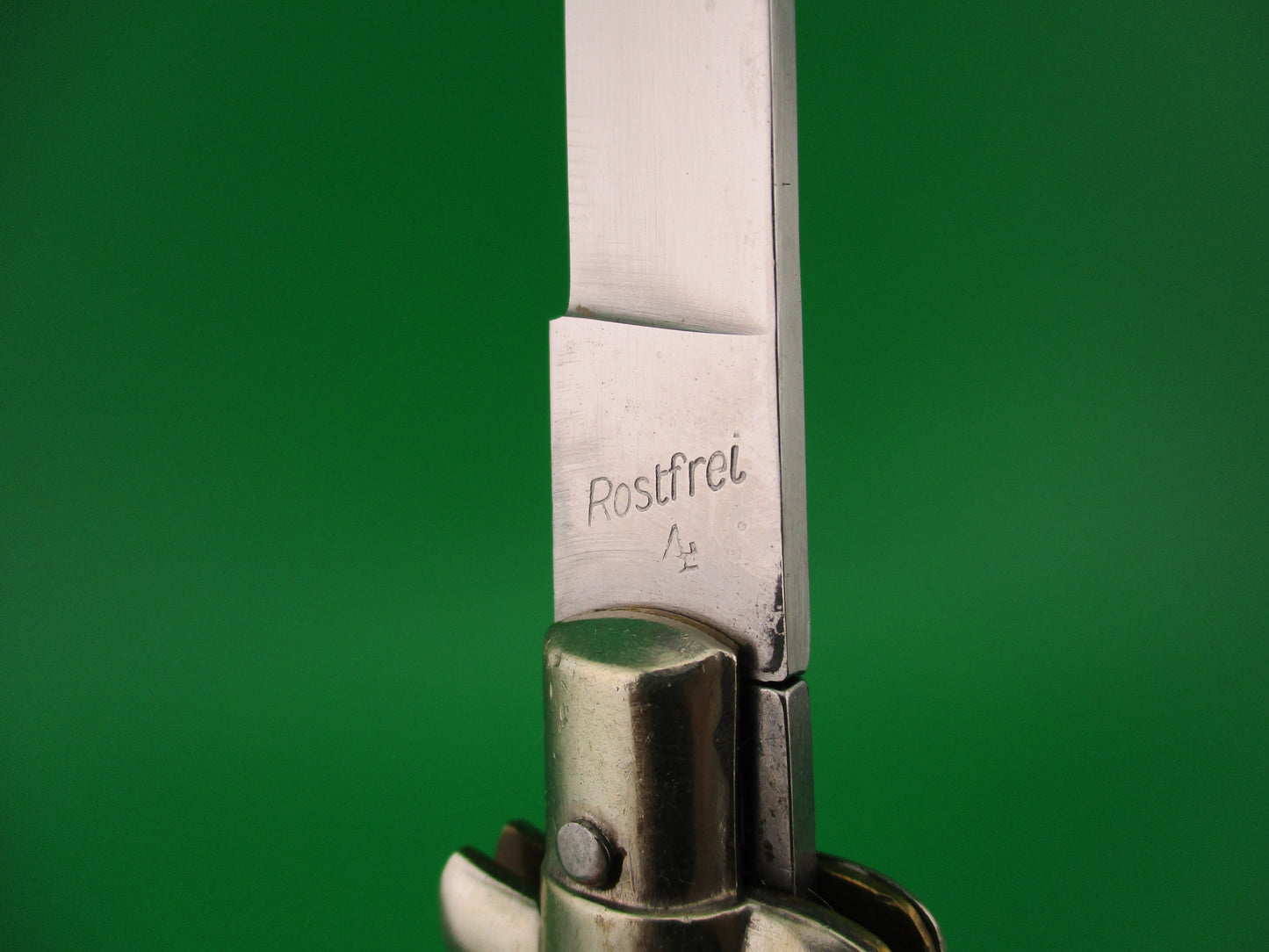 Rostfrei (slant) 4 PATENT 20cm Italian BoBc Vintage 1960s Stag automatic knife