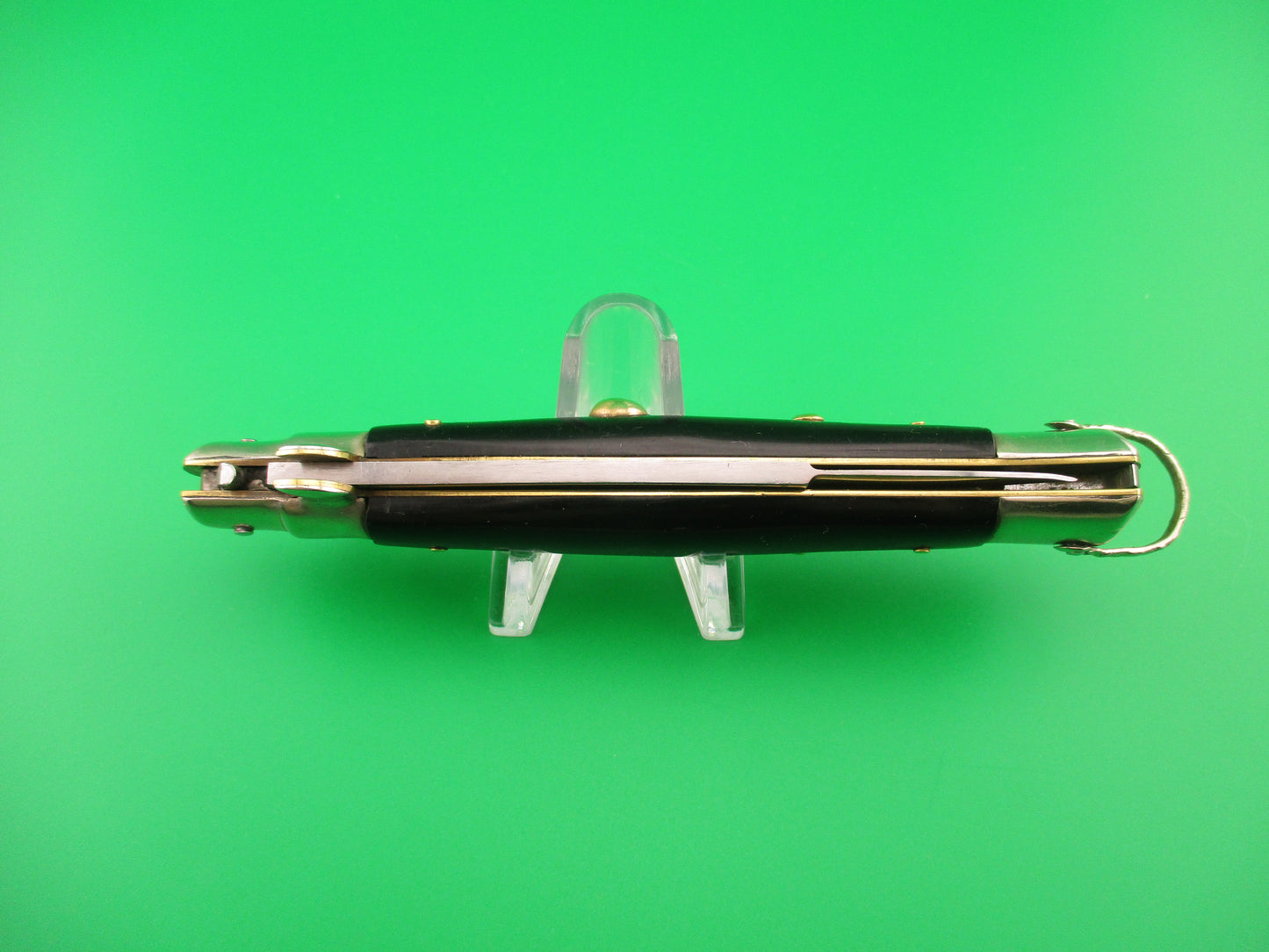 STAINLESS STEEL 23cm Japanese Picklock 1960s Vintage Black automatic knife