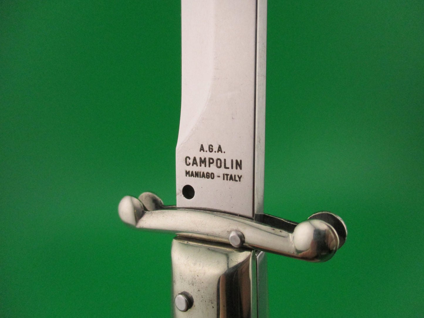 AGA CAMPOLIN 23cm Italian Swing Guard Horn Bayonet blade automatic knife