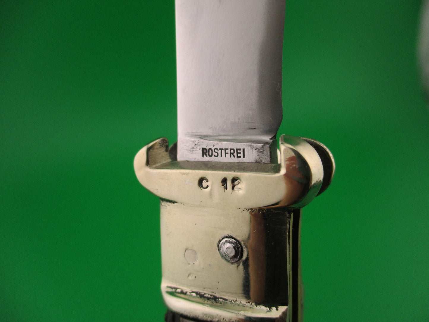 H.W. BOKER SOLINGEN-O. 20cm German Shell Puller Lever Stag vintage automatic knife