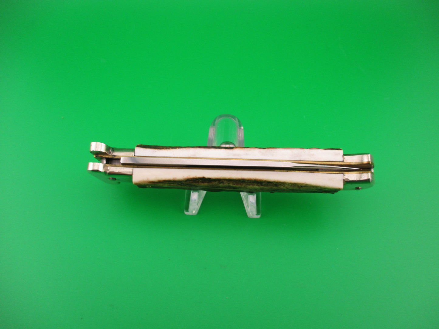 AGA CAMPOLIN Maniago-Italy 2014 22cm Italian Francese Stag Ringpull automatic knife