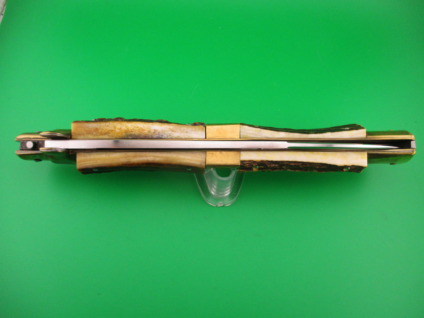 Rostfrei Elephant 18 inch (45cm) Italian Stiletto Stag & Brass automatic knife