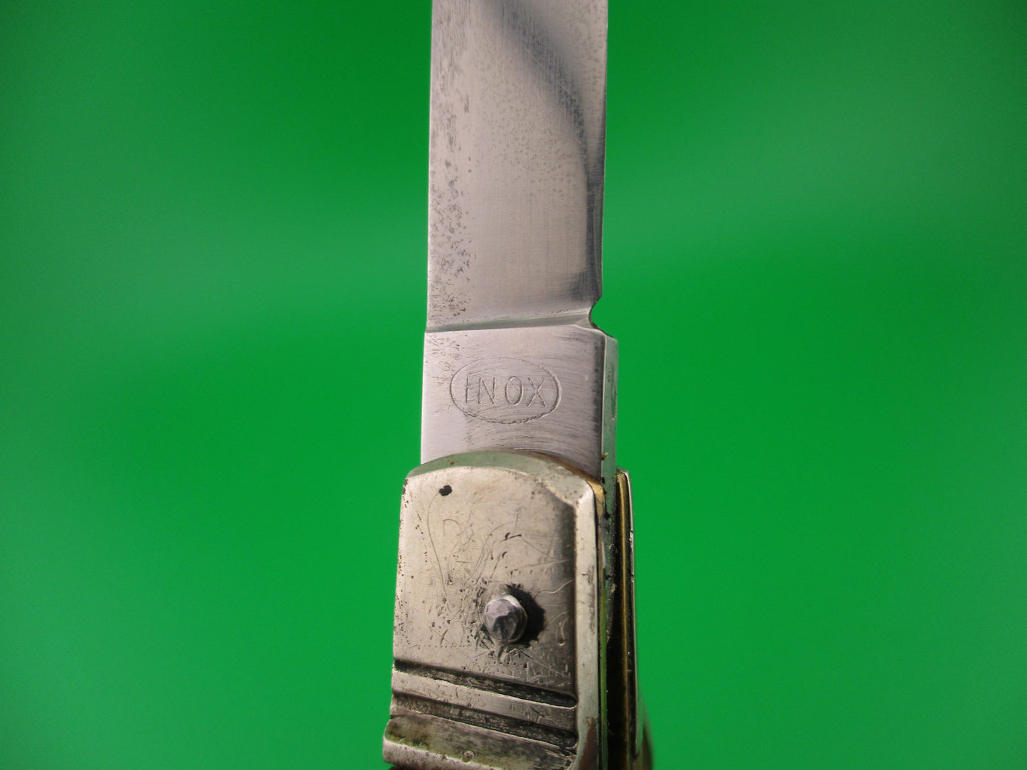 Rostfrei IMPORT 20cm Italian Lever Faux Stag vintage 1970s slimline automatic knife