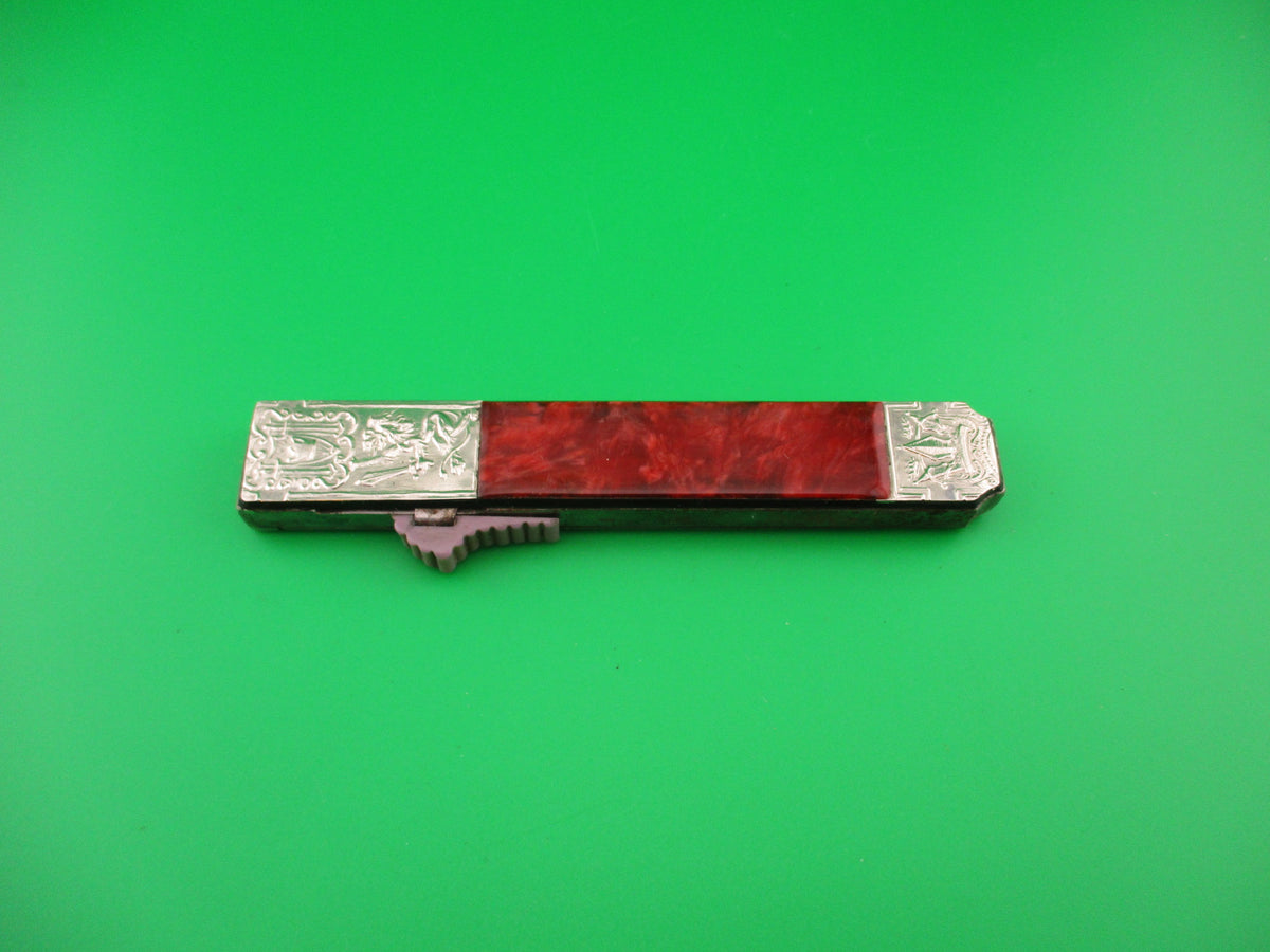 Unusual Russian 21cm RPK OTF Red Lion Crown & Sword Vintage Automatic Knife