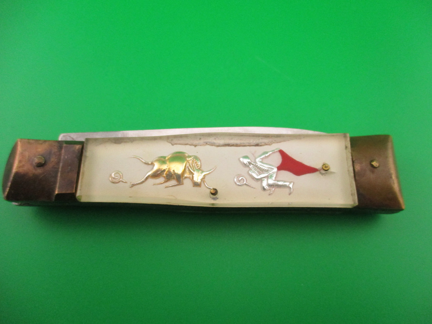 FES ROSTFREI 19cm Japanese Bullfighter Dragon Lever vintage automatic knife