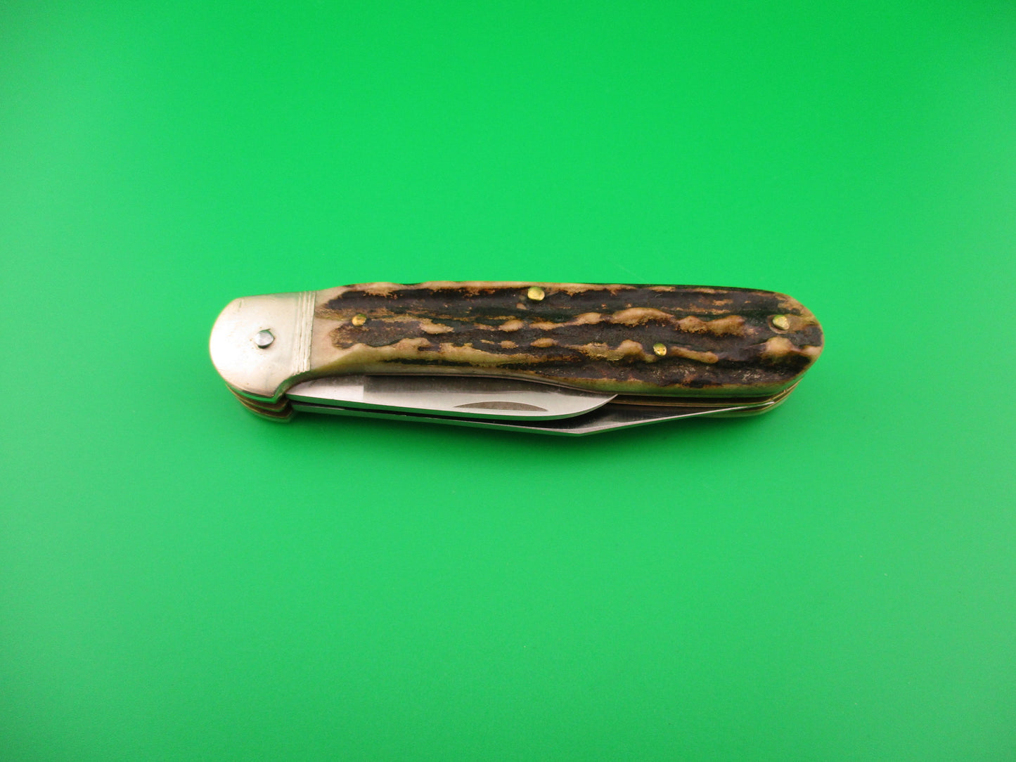 Hubertus SOLINGEN 10cm German Stag Pen Blade release automatic knife