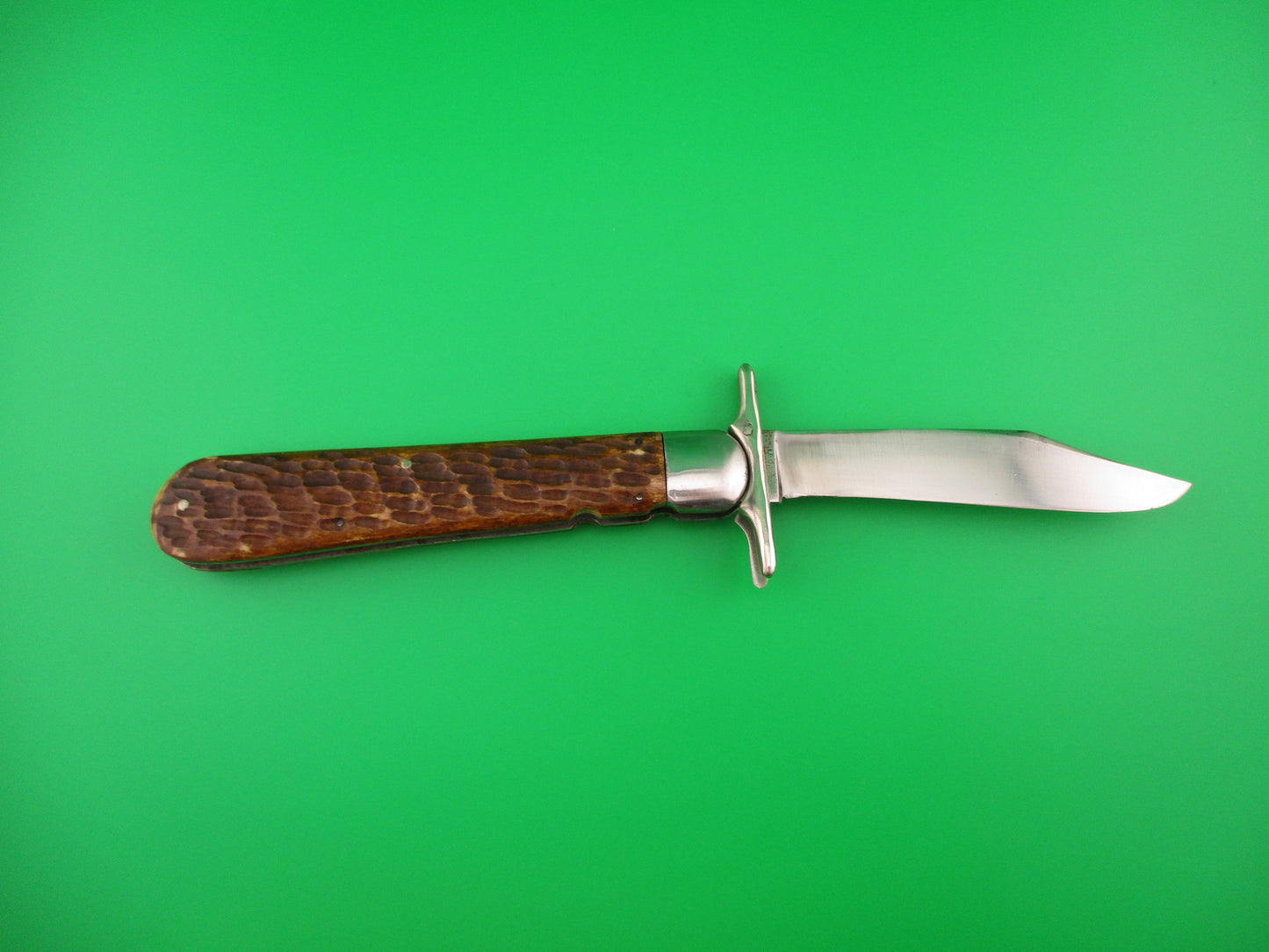 Schrade Cut Co Hunters Pride # G1543 3/4 bone Folding guard switchblade knife