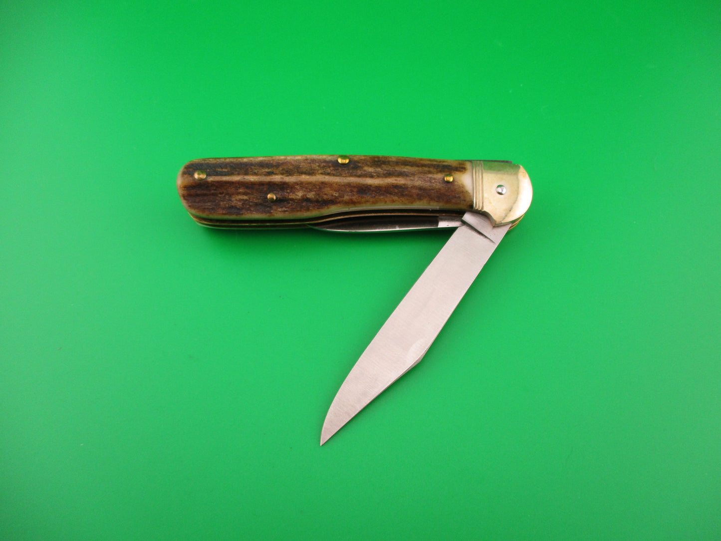 Hubertus SOLINGEN 10cm German Stag Pen Blade release automatic knife
