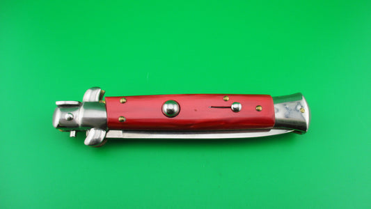 FRANK B 22cm Italian Red Swivel bolster vintage automatic knife