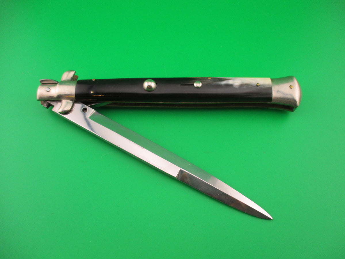 M ITALY INOX 33cm Italian Picklock Horn Vintage 1950s automatic knife 5mm