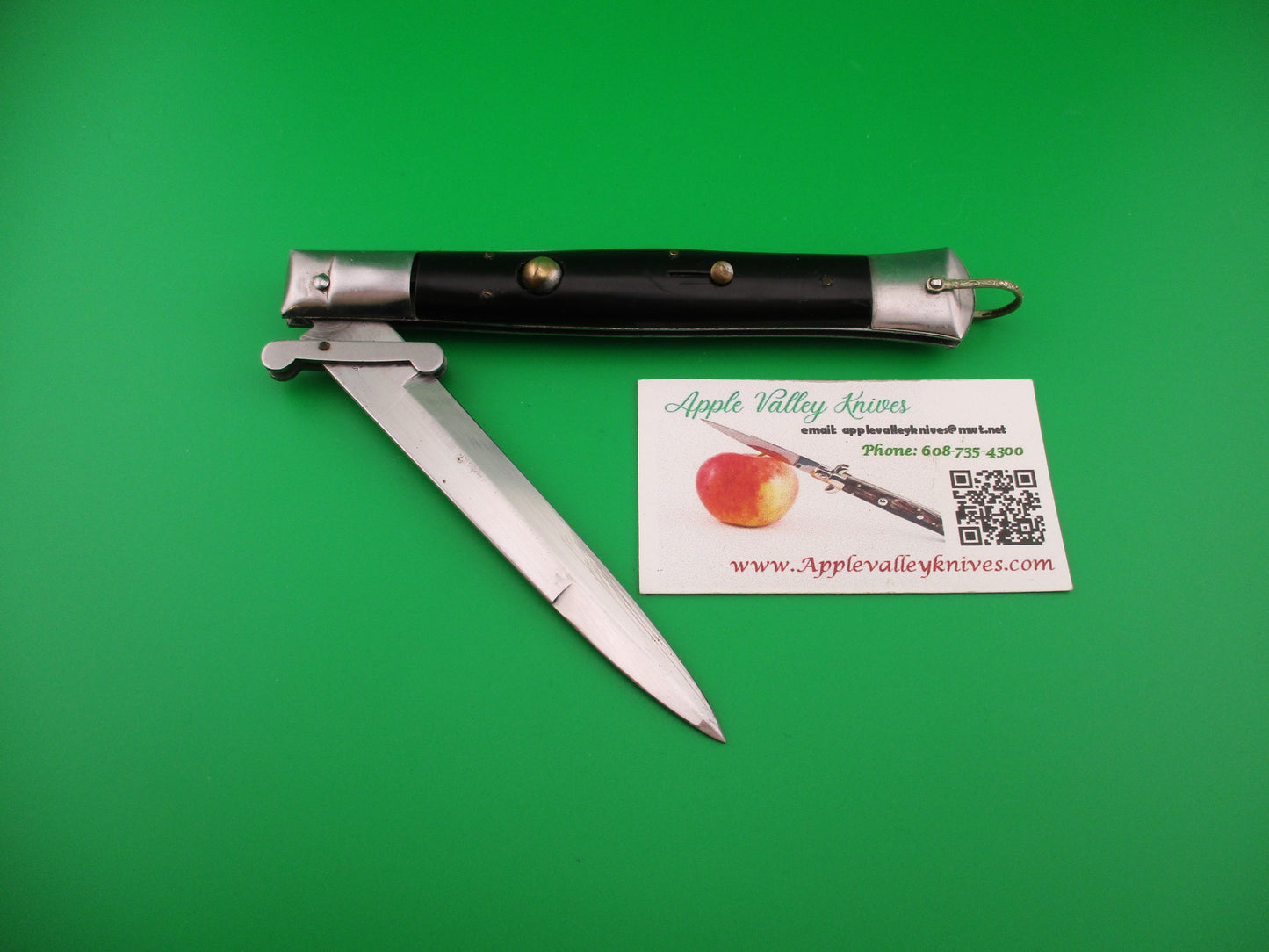 STAINLESS STEEL 27cm Japanese Rizzuto Swing guard Black step bolster vintage switchblade