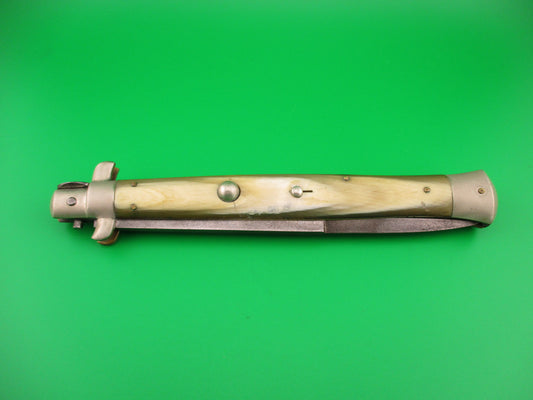 S.M.CO ITALY 33cm Italian Picklock Vintage 1950s Honey & Cream Automatic knife
