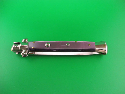 STILETTO ITALY 28cm Italian Swivel bolster Dagger Purple Acrylic automatic knife