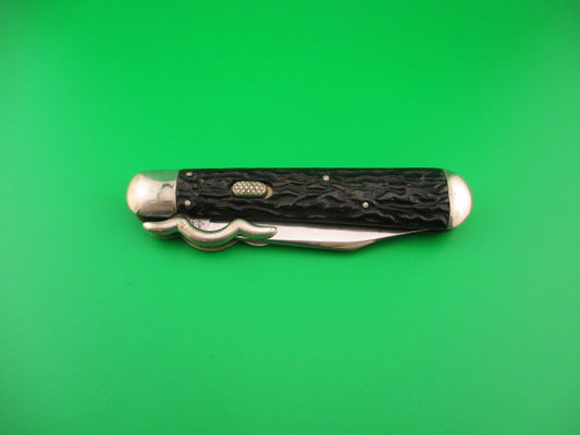 Flylock Vintage Hunter Lazy W folding guards automatic knife #11004