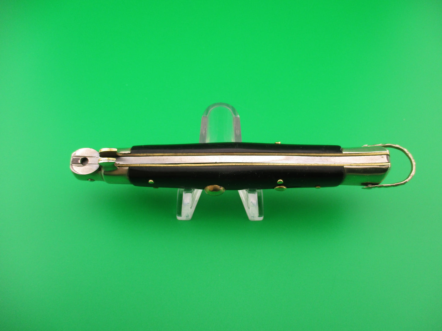 STAINLESS STEEL 23cm Japanese Picklock 1960s Vintage Black automatic knife