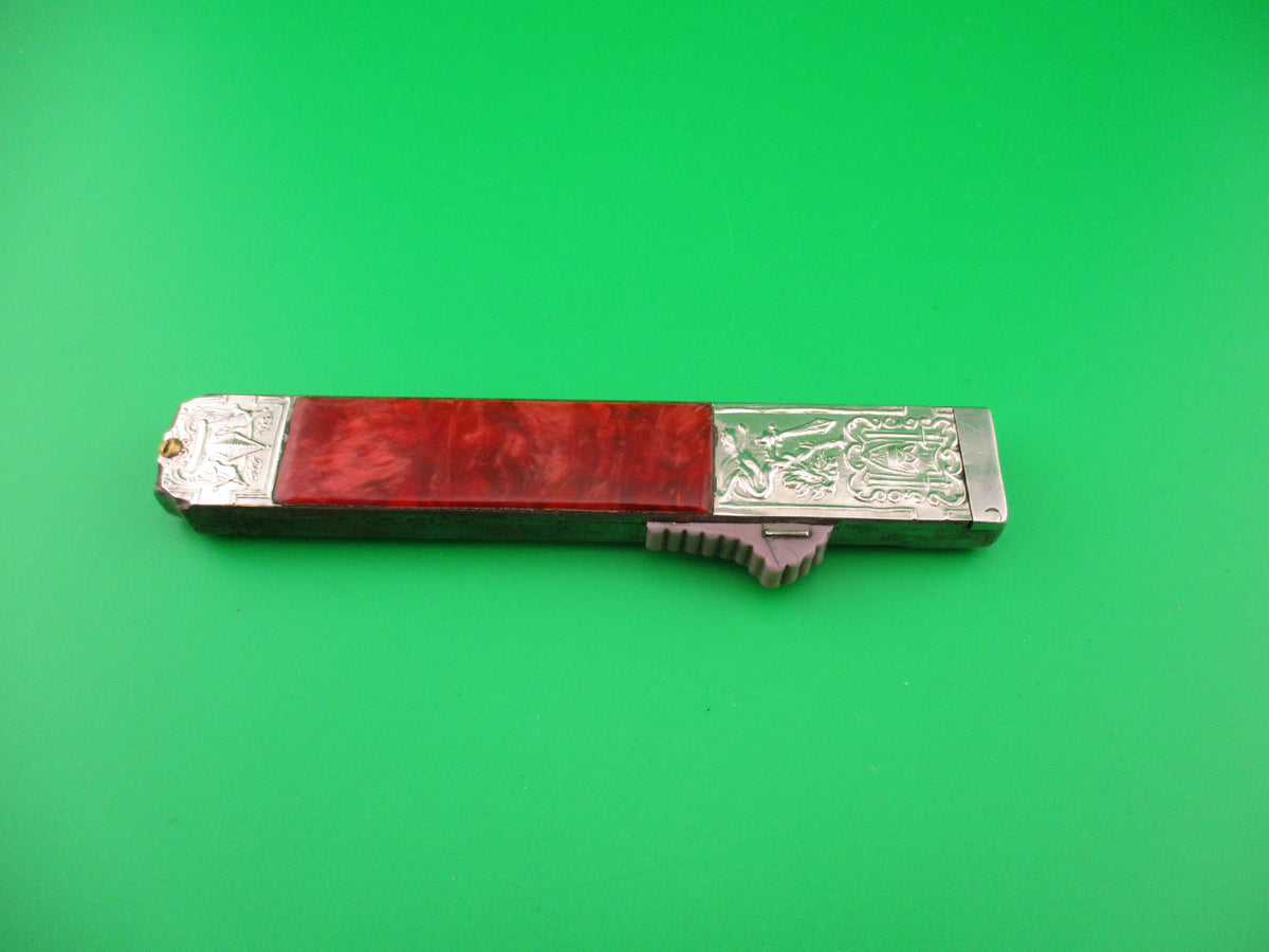 Unusual Russian 21cm RPK OTF Red Lion Crown & Sword Vintage Automatic Knife