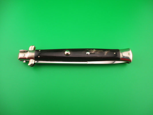 AGA CAMPOLIN 33cm Picklock Stiletto Black w Brown streaks horn NOS automatic knife