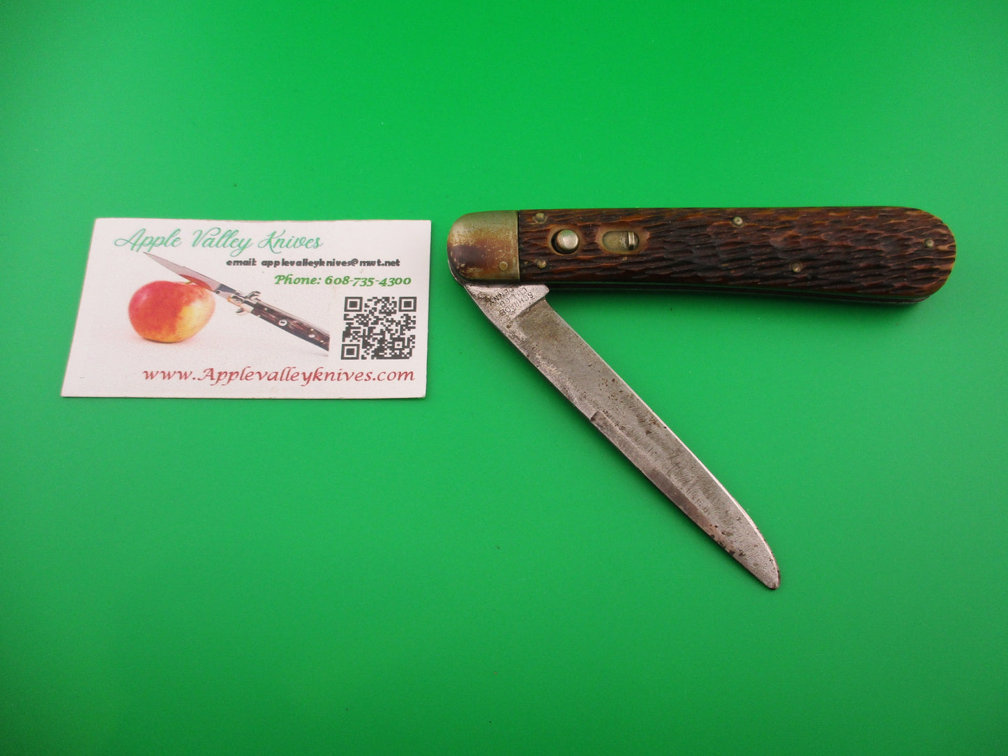 SCHRADE CUT CO 1613 3/4 Saber Grind Hunter WARNER BROS Movie Prop Knife