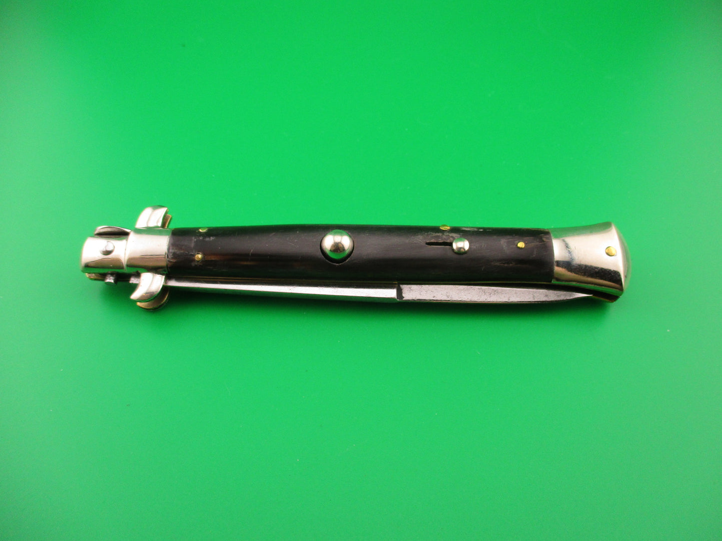 MAURO MARIO ITALY 28cm Picklock Stiletto 1950s Vintage automatic knife w horn