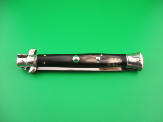 M ITALY INOX 28cm Italian Picklock 1950s vintage horn bayonet blade automatic knife