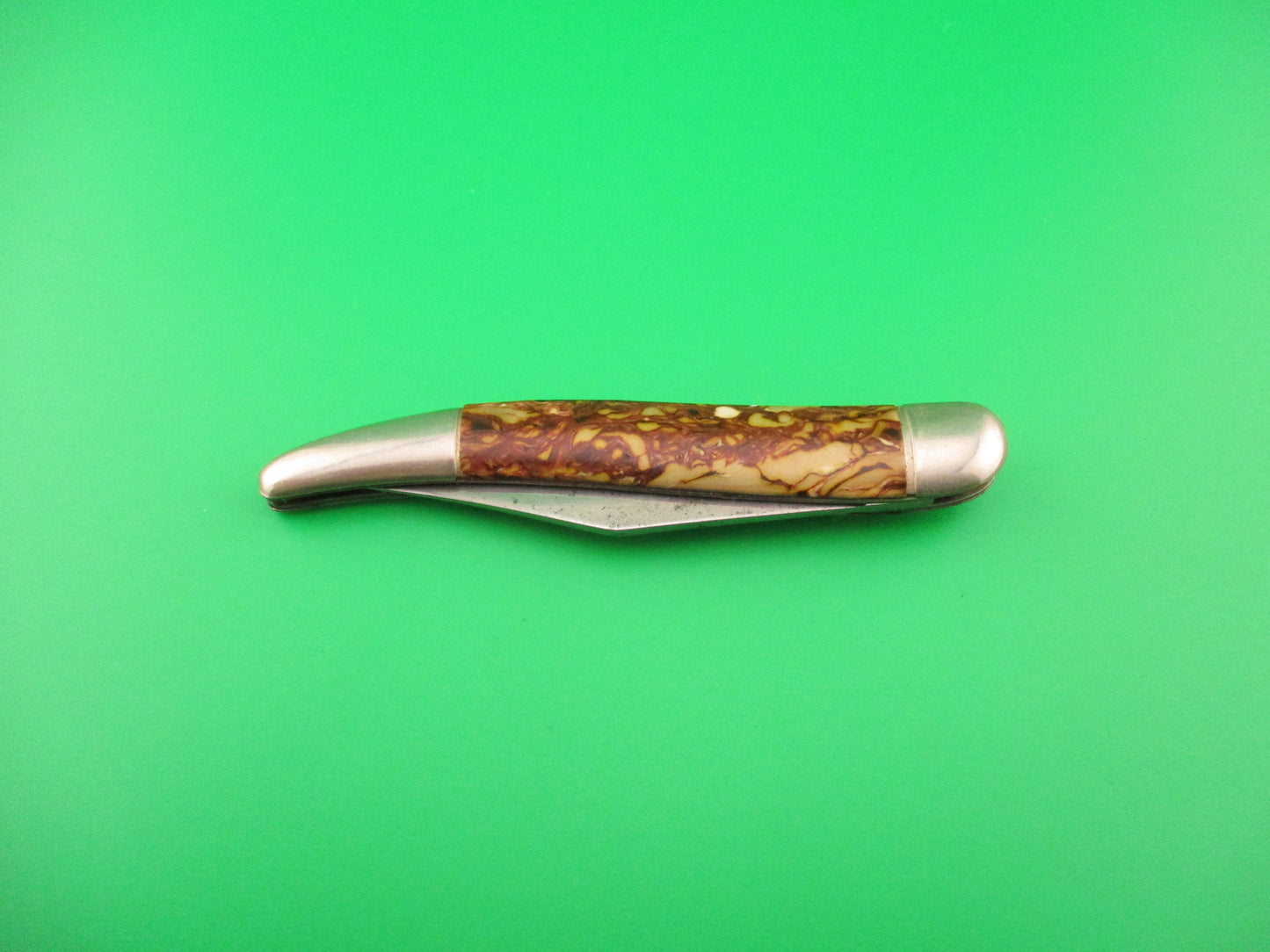 Hammer Brand Imperial Toothpick Cream & Coffee 1950s vintage switchblade knife
