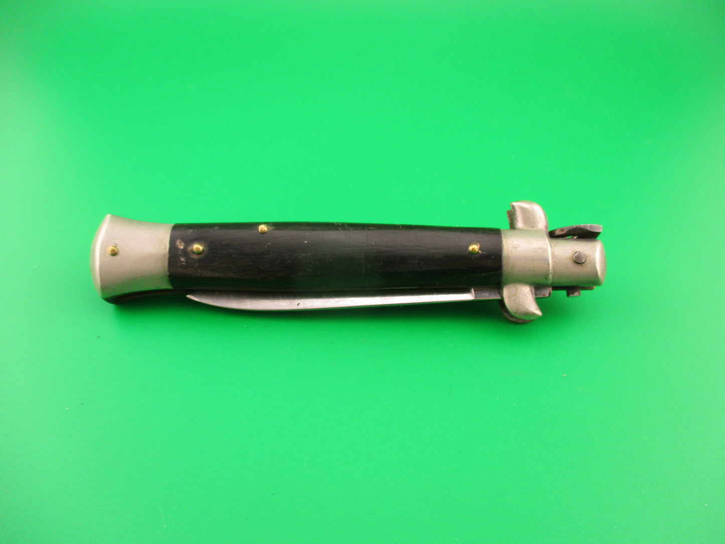 C. Jul Herbertz 21cm Italian Transitional Stiletto Horn Vintage 1960s automatic knife
