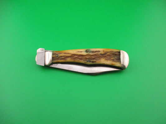 JAEGER BROS MARINETTE, WIS Stag Vintage Automatic knife Aerial Knife Co