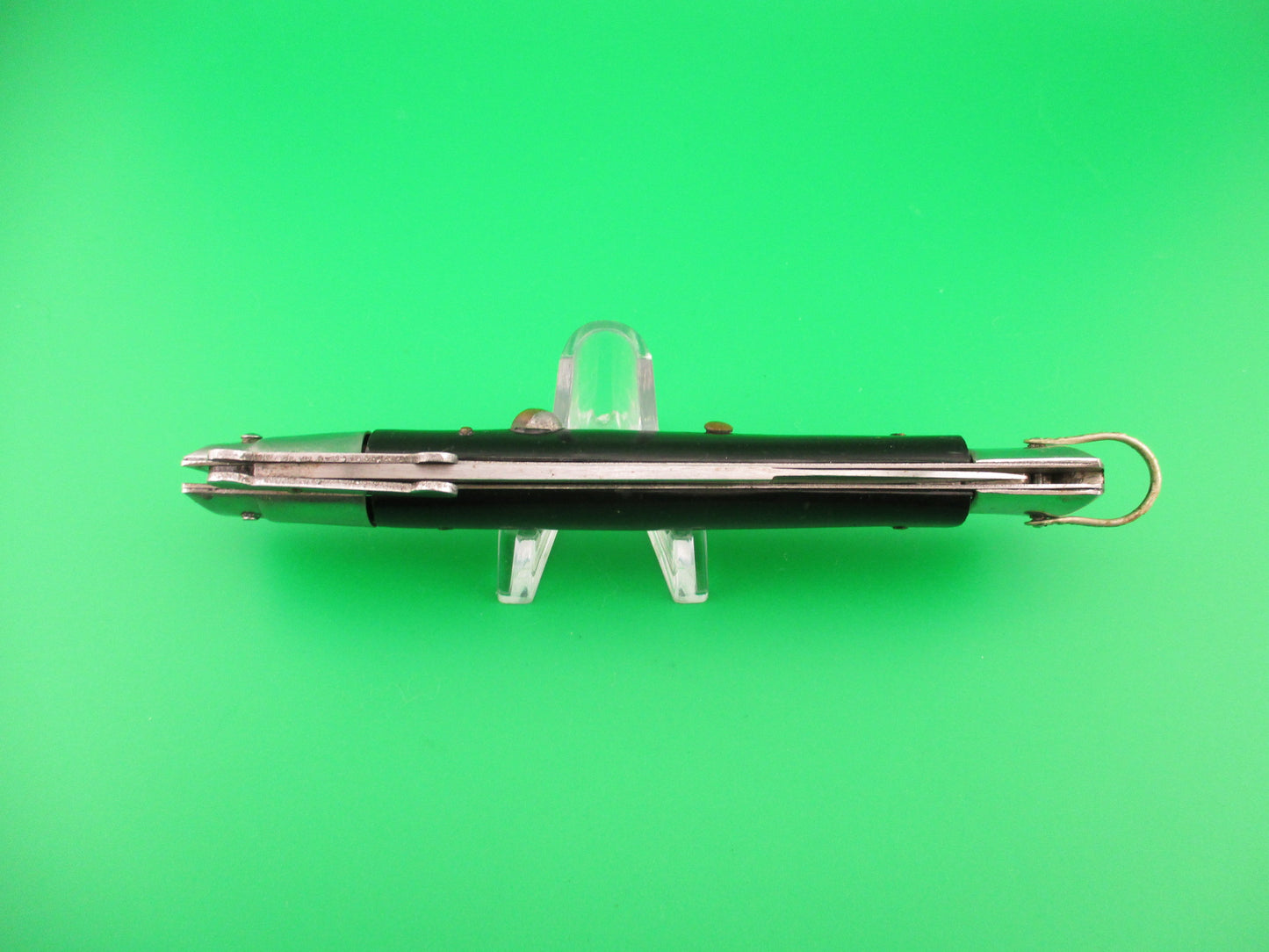 STAINLESS STEEL 27cm Japanese Rizzuto Swing guard Black step bolster vintage switchblade