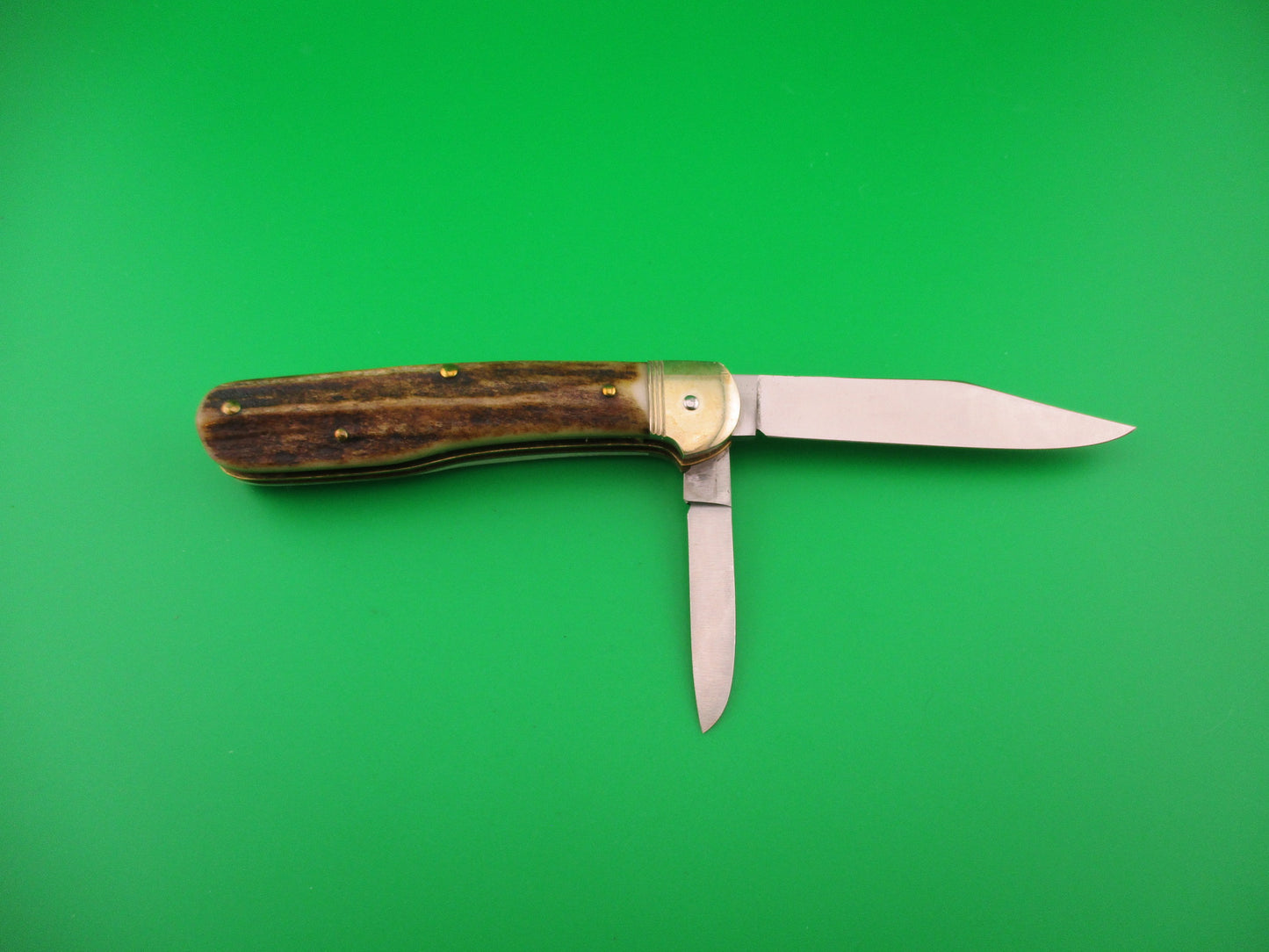 Hubertus SOLINGEN 10cm German Stag Pen Blade release automatic knife