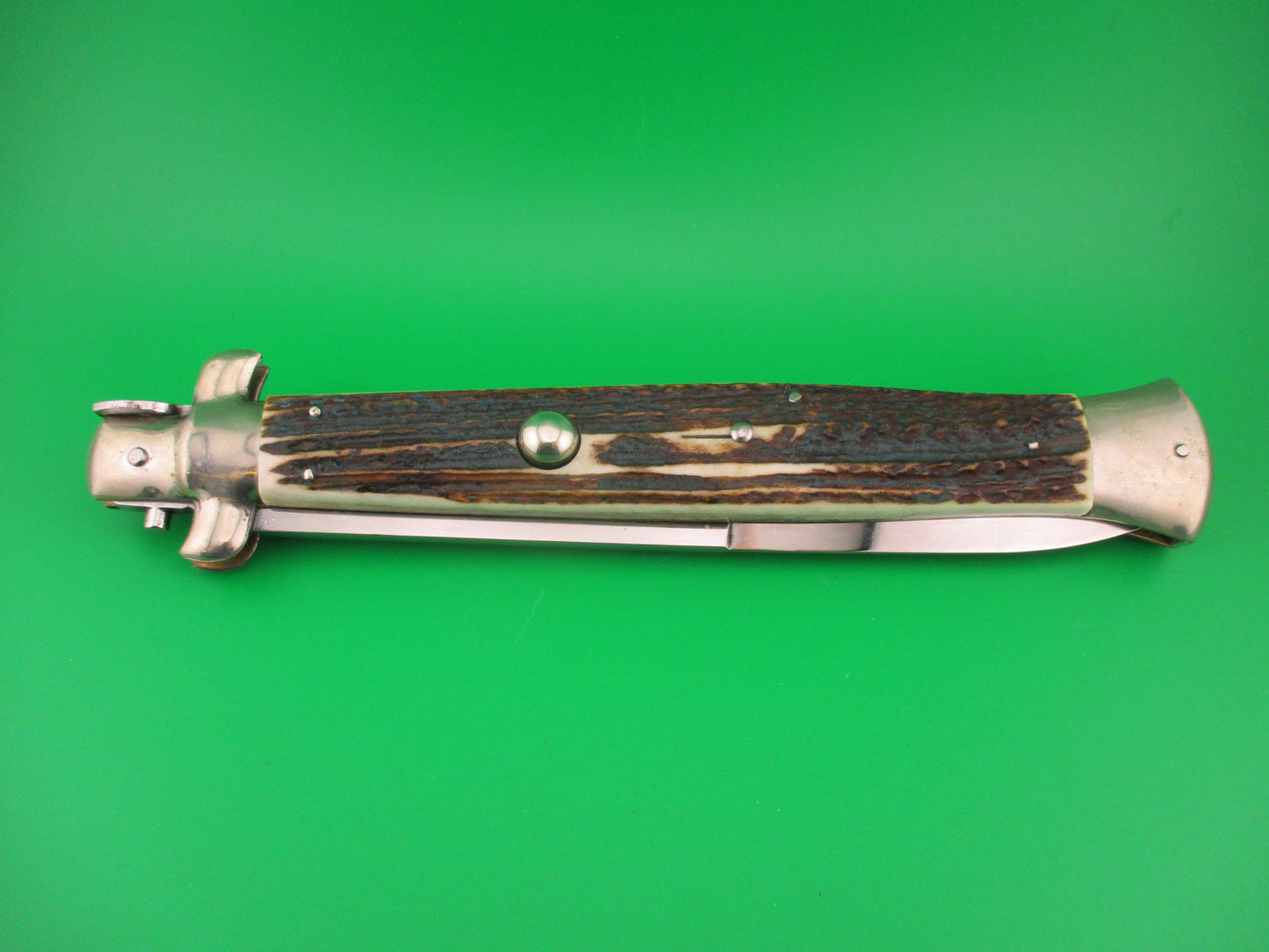 AGA CAMPOLIN ITALY 45cm Italian Picklock Stag stiletto 18 inch automatic knife 2019