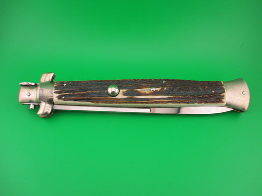 AGA CAMPOLIN ITALY 45cm Italian Picklock Stag stiletto 18 inch automatic knife 2019
