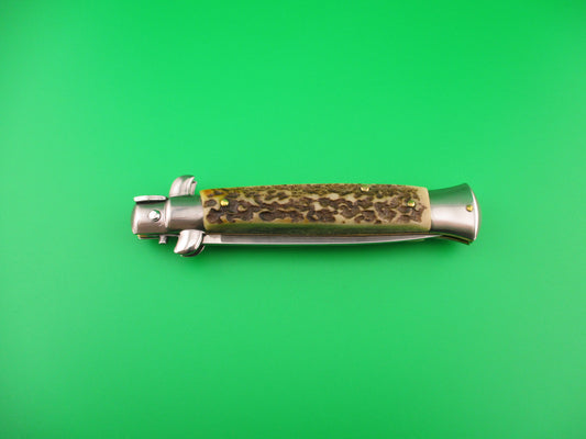 STAINLESS (slant) UD96A000103 PATENT 23cm Italian Stiletto bolster release switchblade