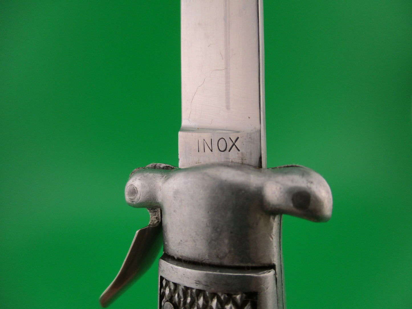 INOX BREVETTATO 21cm Italian OTF Trapdoor 1960s Aluminum automatic knife