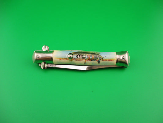 INOX 18cm Italian Tourist Venice Gondola switchblade knife