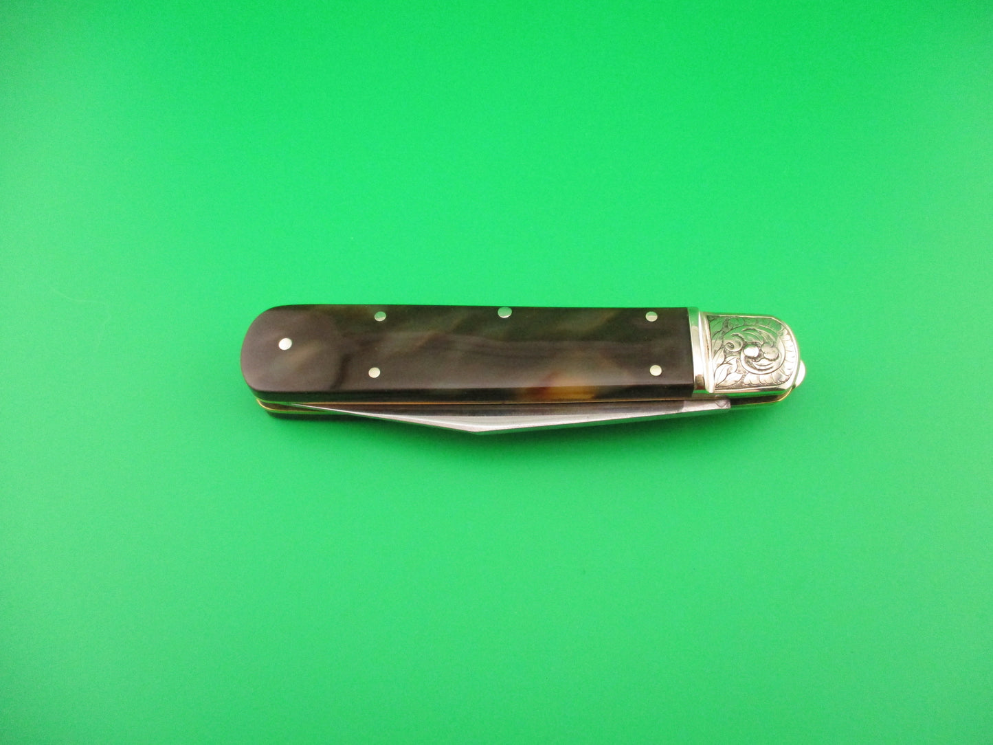 Guardian GERMANY 11cm German Tortoise Lever Etched automatic knife
