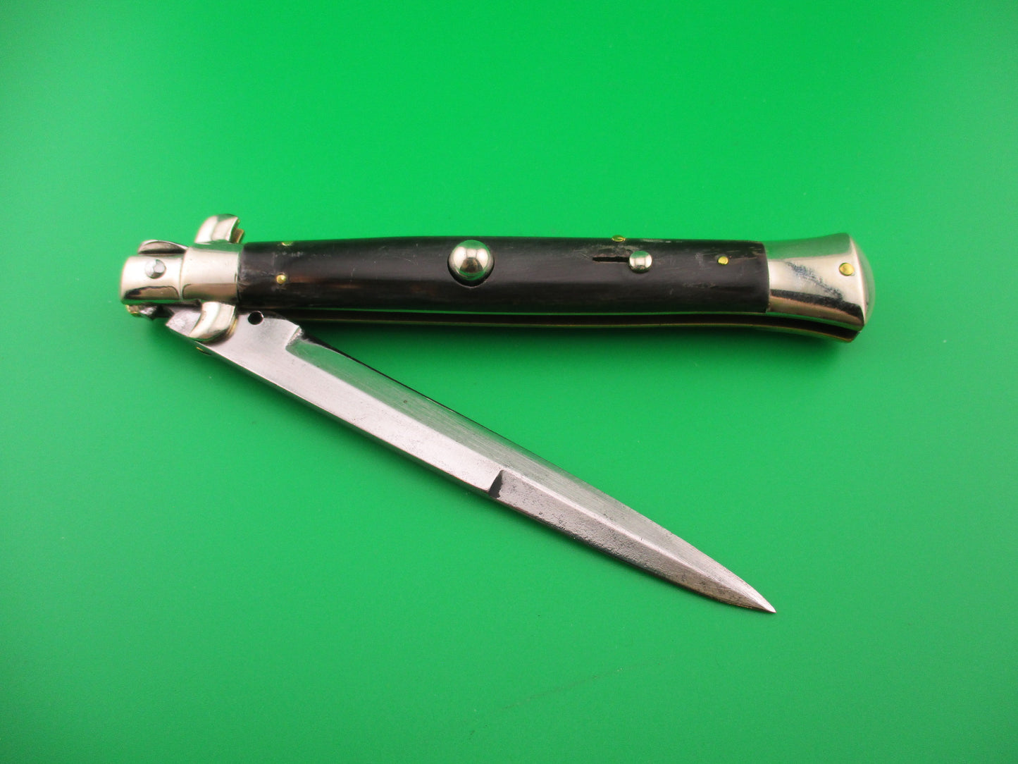 MAURO MARIO ITALY 28cm Picklock Stiletto 1950s Vintage automatic knife w horn