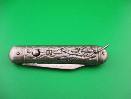 Edgemaster Paratrooper style Scout vintage 1940s all metal automatic knife made in USA
