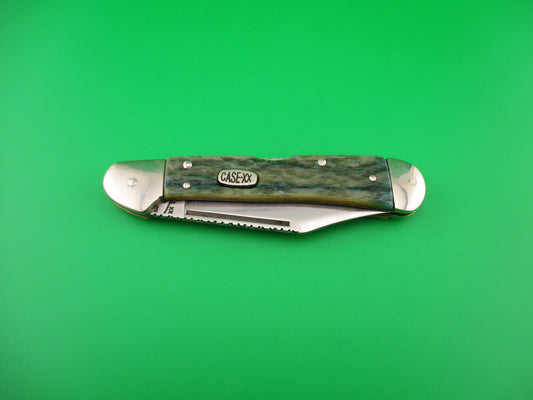 z CASE XX USA 61549L SS 4.25 inch Copperlock Greenbone Converted DA switchblade knife