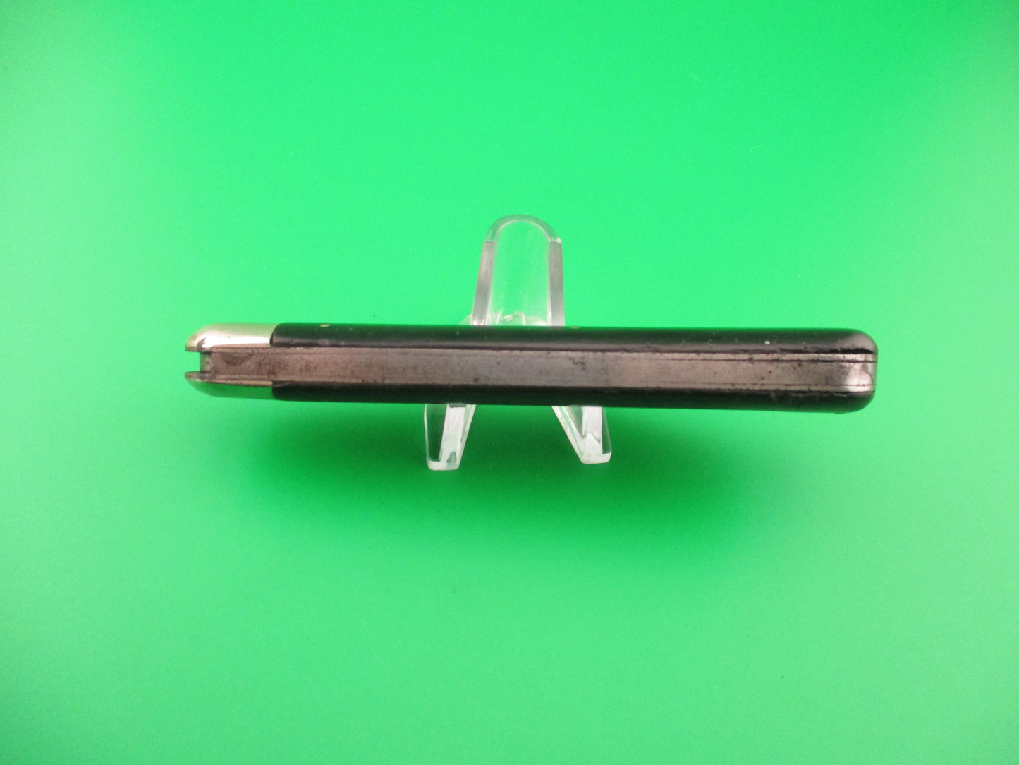 Press Button Knife Co #1000 INVINCIBLE antique Rare EBONY handled switchblade knife