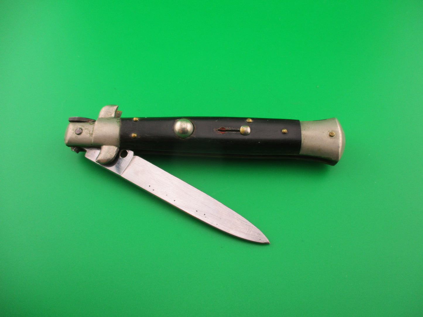 C. Jul Herbertz 21cm Italian Transitional Stiletto Horn Vintage 1960s automatic knife