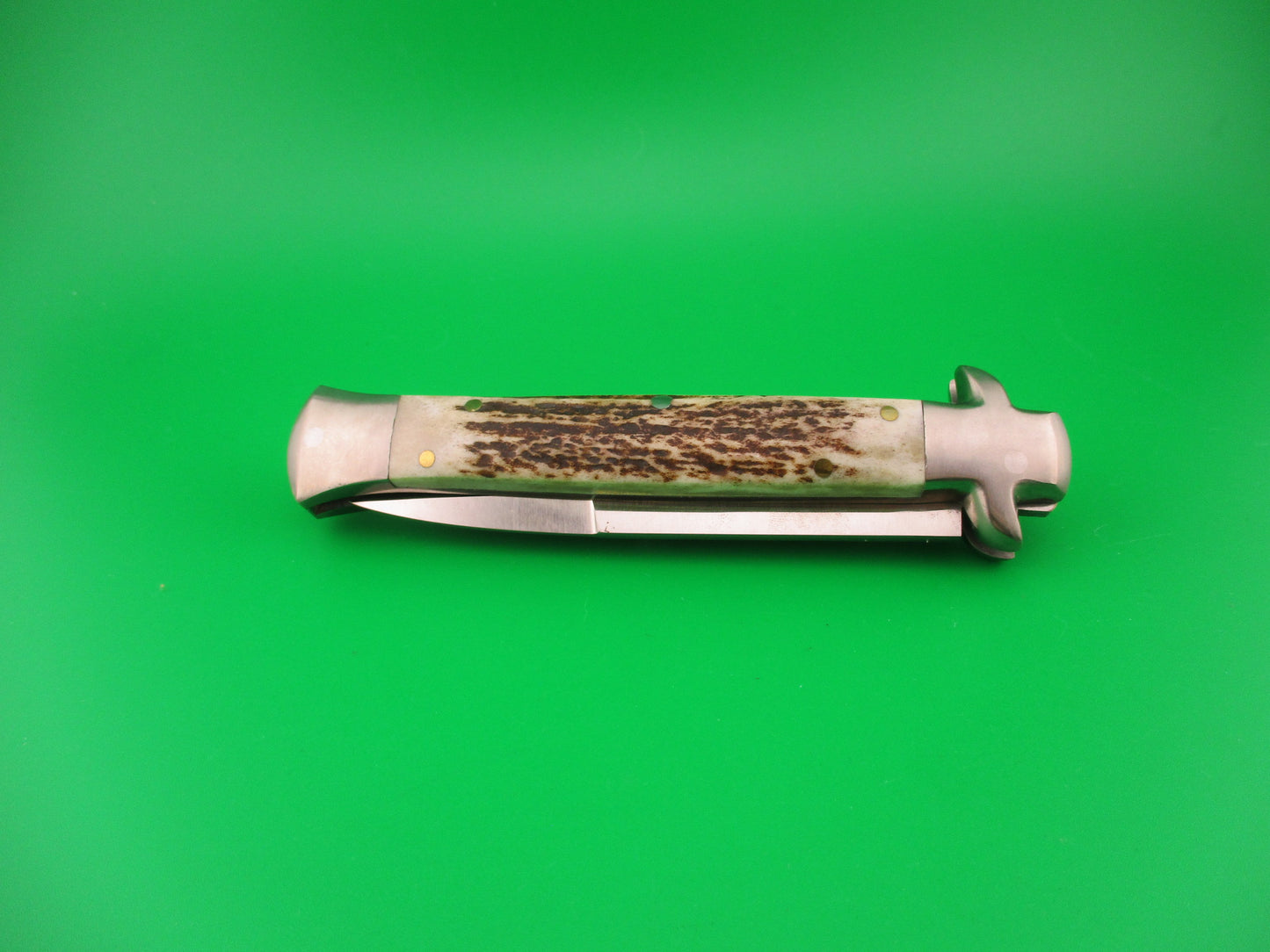 DUE BUOI 23cm Italian Limited edition Titanio 4 of 5 Stag 2012 automatic knife
