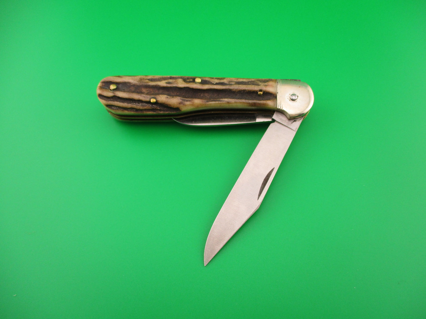 Hubertus SOLINGEN 10cm German Stag Pen Blade release automatic knife