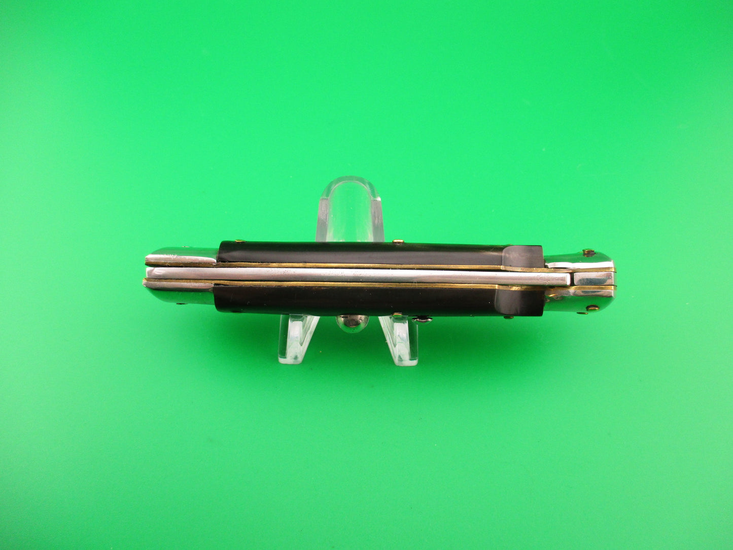 STAINLESS ITALY AB ITALY 20cm Italian Swing Guard Horn Bayonet automatic knife